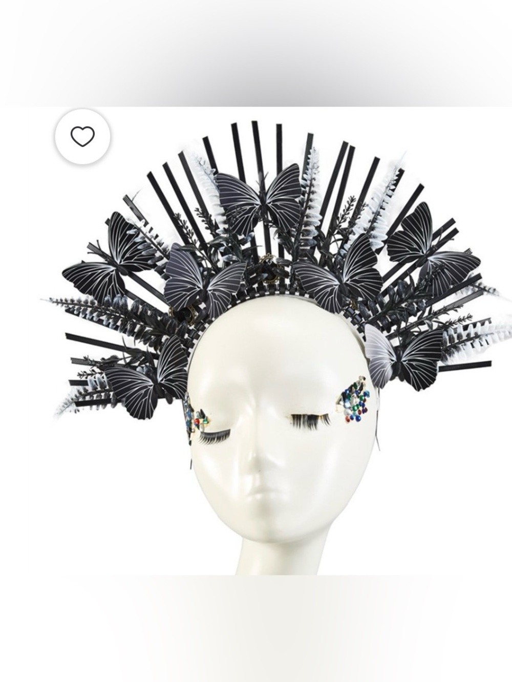Black Butterfly Festival Headpiece - Women's Accessories